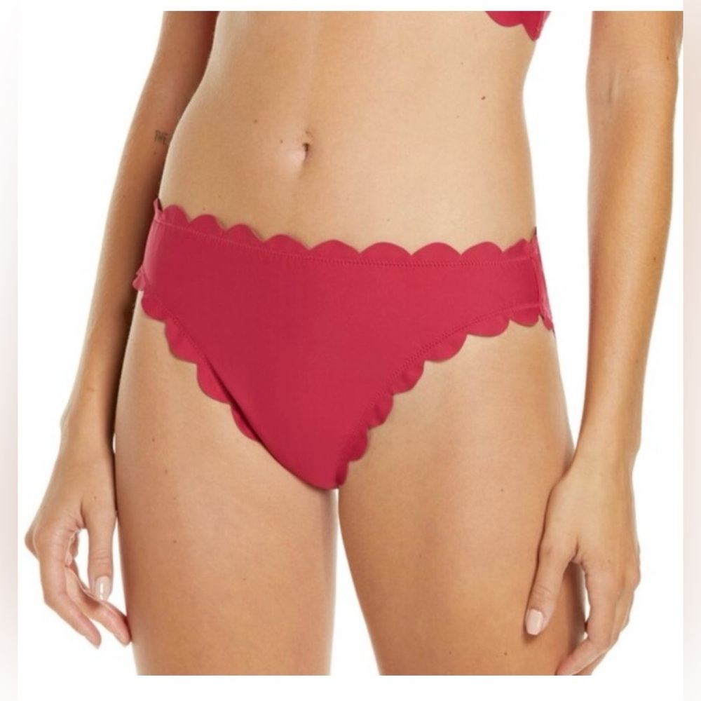 Chelsea28 Red Scallop Bikini Bottom